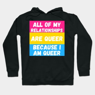 All of My Relationships Are Queer Because I am PAN Hoodie